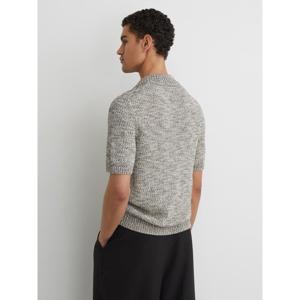 REISS Addis Marled Cuban-Collar Knitted Shirt